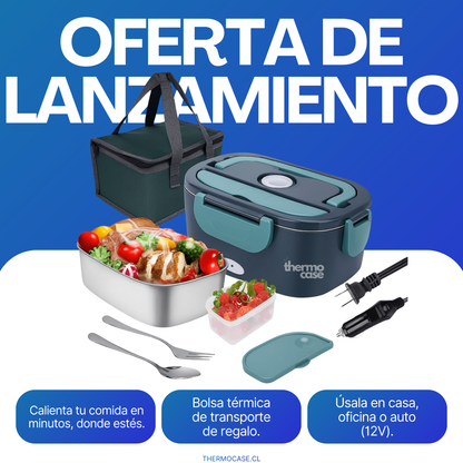 Kit Lonchera Eléctrica Portátil | ThermoCase + Bolsa Térmica de Transporte de Regalo